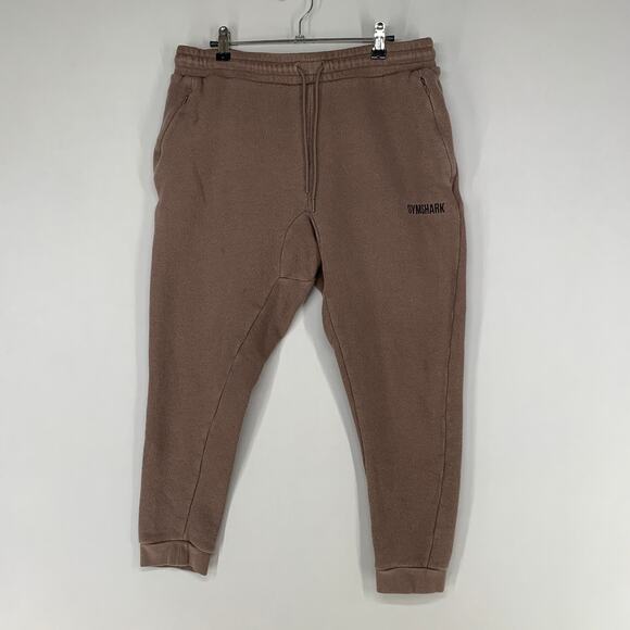 Gymshark Pants - Gymshark Women Jogger M Brown Thick Plush Drawstring Sweatpants Winter 25"